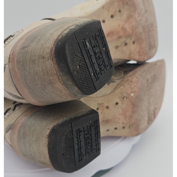 Corral T0021 Cream Glitter Inlay Snip Toe Boots Youth Toddler Wedding Sz 2T *EUC - Picture 14 of 15